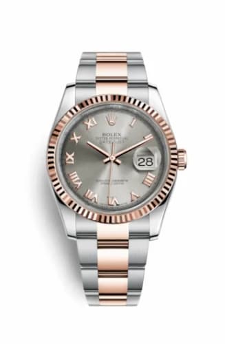 Rolex Datejust 36 Rolesor Everose Fluted / Oyster / Steel Roman 116231-0069 — фото часов Rolex Datejust 36 Rolesor Everose Fluted / Oyster / Steel Roman 116231-0069 — фото часов