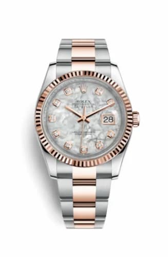 Rolex Datejust 36 Rolesor Everose Fluted / Oyster / MOP 116231-0079 — фото часов Rolex Datejust 36 Rolesor Everose Fluted / Oyster / MOP 116231-0079 — фото часов