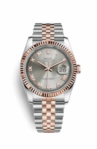 Rolex Datejust 36 Rolesor Everose Fluted / Jubilee / Pink Roman 116231-0087 — фото часов Rolex Datejust 36 Rolesor Everose Fluted / Jubilee / Pink Roman 116231-0087 — фото часов