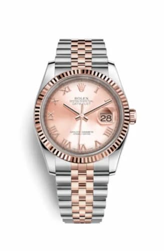 Rolex Datejust 36 Rolesor Everose Fluted / Jubilee / Pink Roman 116231-0089 — фото часов Rolex Datejust 36 Rolesor Everose Fluted / Jubilee / Pink Roman 116231-0089 — фото часов