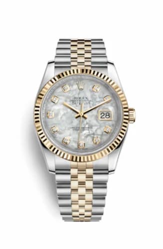 Rolex Datejust 36 Rolesor Yellow Fluted / Jubilee / MOP 116233-0152 — фото часов Rolex Datejust 36 Rolesor Yellow Fluted / Jubilee / MOP 116233-0152 — фото часов