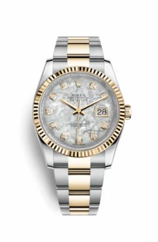 Rolex Datejust 36 Rolesor Yellow Fluted / Oyster / MOP 116233-0167 — фото часов Rolex Datejust 36 Rolesor Yellow Fluted / Oyster / MOP 116233-0167 — фото часов