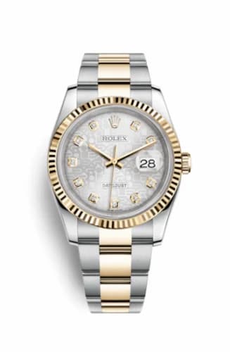 Rolex Datejust 36 Rolesor Yellow Fluted / Oyster / Silver Computer 116233-0168 — фото часов Rolex Datejust 36 Rolesor Yellow Fluted / Oyster / Silver Computer 116233-0168 — фото часов
