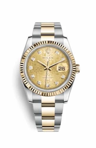 Rolex Datejust 36 Rolesor Yellow Fluted / Oyster / Champagne Computer 116233-0192 — фото часов Rolex Datejust 36 Rolesor Yellow Fluted / Oyster / Champagne Computer 116233-0192 — фото часов