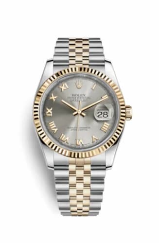 Rolex Datejust 36 Rolesor Yellow Fluted / Jubilee / Steel Roman 116233-0204 — фото часов Rolex Datejust 36 Rolesor Yellow Fluted / Jubilee / Steel Roman 116233-0204 — фото часов