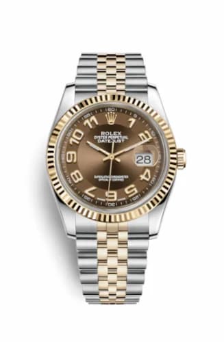 Rolex Datejust 36 Rolesor Yellow Fluted / Jubilee / Bronze Arabic 116233-0209 — фото часов Rolex Datejust 36 Rolesor Yellow Fluted / Jubilee / Bronze Arabic 116233-0209 — фото часов