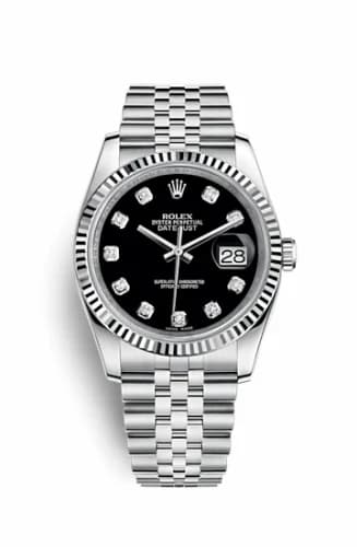 Rolex Datejust 36 Stainless Steel Fluted / Jubilee / Black Diamond 116234-0083 — фото часов Rolex Datejust 36 Stainless Steel Fluted / Jubilee / Black Diamond 116234-0083 — фото часов