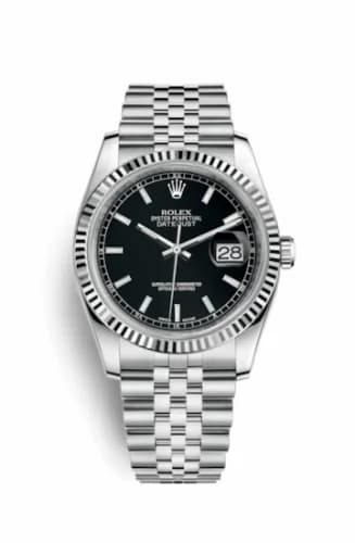 Rolex Datejust 36 Stainless Steel Fluted / Jubilee / Black 116234-0085 — фото часов Rolex Datejust 36 Stainless Steel Fluted / Jubilee / Black 116234-0085 — фото часов