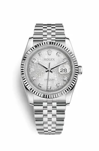 Rolex Datejust 36 Stainless Steel Fluted / Jubilee / Silver Computer 116234-0087 — фото часов Rolex Datejust 36 Stainless Steel Fluted / Jubilee / Silver Computer 116234-0087 — фото часов