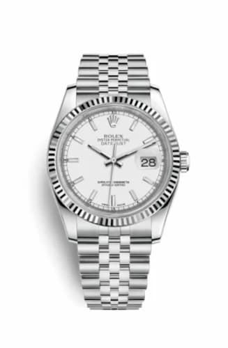 Rolex Datejust 36 Stainless Steel Fluted / Jubilee / White 116234-0088 — фото часов Rolex Datejust 36 Stainless Steel Fluted / Jubilee / White 116234-0088 — фото часов