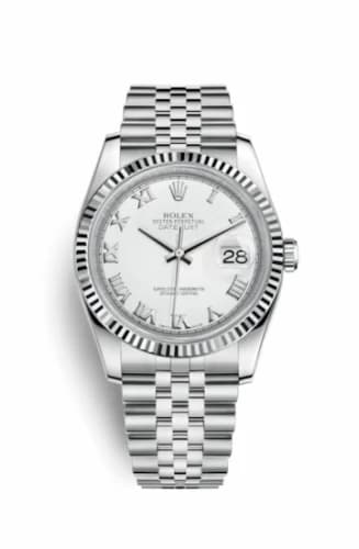 Rolex Datejust 36 Stainless Steel Fluted / Jubilee / White Roman 116234-0089 — фото часов Rolex Datejust 36 Stainless Steel Fluted / Jubilee / White Roman 116234-0089 — фото часов