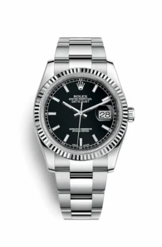 Rolex Datejust 36 Stainless Steel Fluted / Oyster / Black 116234-0091 — фото часов Rolex Datejust 36 Stainless Steel Fluted / Oyster / Black 116234-0091 — фото часов