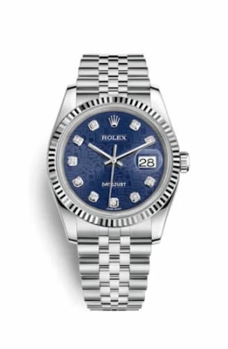 Rolex Datejust 36 Stainless Steel Fluted / Jubilee / Blue Computer 116234-0110 — фото часов Rolex Datejust 36 Stainless Steel Fluted / Jubilee / Blue Computer 116234-0110 — фото часов