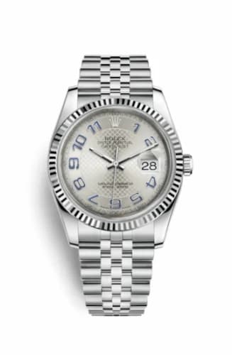 Rolex Datejust 36 Stainless Steel Fluted / Jubilee / Silver Arabic 116234-0115 — фото часов Rolex Datejust 36 Stainless Steel Fluted / Jubilee / Silver Arabic 116234-0115 — фото часов