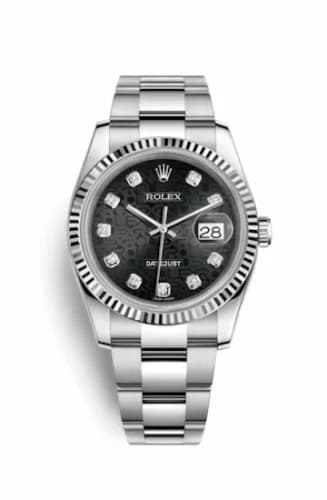 Rolex Datejust 36 Stainless Steel Fluted / Oyster / Black Computer 116234-0122 — фото часов Rolex Datejust 36 Stainless Steel Fluted / Oyster / Black Computer 116234-0122 — фото часов