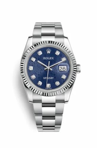 Rolex Datejust 36 Stainless Steel Fluted / Oyster / Blue Computer 116234-0123 — фото часов Rolex Datejust 36 Stainless Steel Fluted / Oyster / Blue Computer 116234-0123 — фото часов