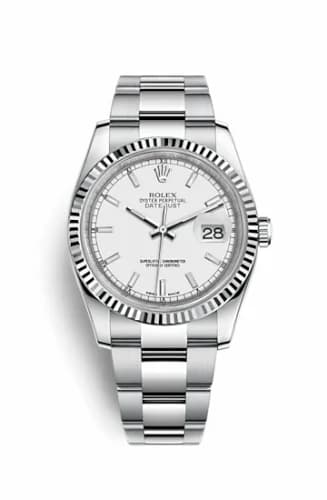 Rolex Datejust 36 Stainless Steel Fluted / Oyster / White 116234-0127 — фото часов Rolex Datejust 36 Stainless Steel Fluted / Oyster / White 116234-0127 — фото часов