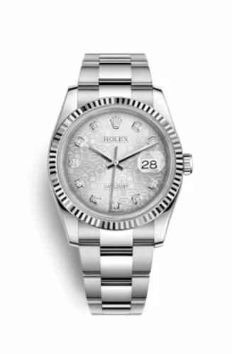 Rolex Datejust 36 Stainless Steel Fluted / Oyster / Silver Computer 116234-0135 — фото часов Rolex Datejust 36 Stainless Steel Fluted / Oyster / Silver Computer 116234-0135 — фото часов