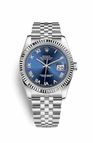 Rolex Datejust 36 Stainless Steel Fluted / Jubilee / Blue Roman 116234-0141 — фото часов Rolex Datejust 36 Stainless Steel Fluted / Jubilee / Blue Roman 116234-0141 — фото часов