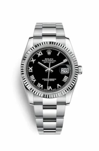 Rolex Datejust 36 Stainless Steel Fluted / Oyster / Black Roman 116234-0146 — фото часов Rolex Datejust 36 Stainless Steel Fluted / Oyster / Black Roman 116234-0146 — фото часов