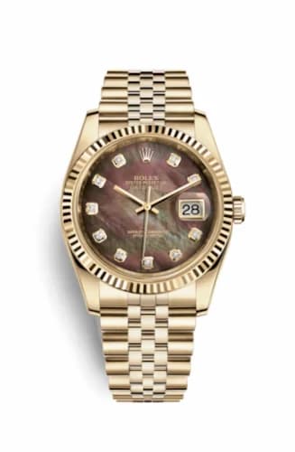 Rolex Datejust 36 Yellow Gold Fluted / Jubilee / Black MOP 116238-0057 — фото часов Rolex Datejust 36 Yellow Gold Fluted / Jubilee / Black MOP 116238-0057 — фото часов