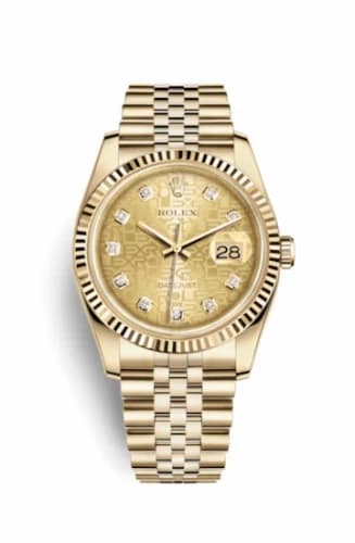 Rolex Datejust 36 Yellow Gold Fluted / Jubilee / Champagne Computer 116238-0058 — фото часов Rolex Datejust 36 Yellow Gold Fluted / Jubilee / Champagne Computer 116238-0058 — фото часов