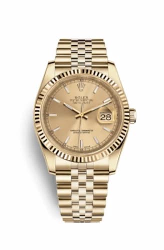 Rolex Datejust 36 Yellow Gold Fluted / Jubilee / Champagne 116238-0059 — фото часов Rolex Datejust 36 Yellow Gold Fluted / Jubilee / Champagne 116238-0059 — фото часов
