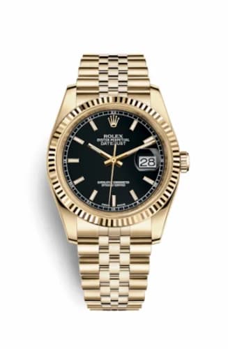 Rolex Datejust 36 Yellow Gold Fluted / Jubilee / Silver 116238-0074 — фото часов Rolex Datejust 36 Yellow Gold Fluted / Jubilee / Silver 116238-0074 — фото часов