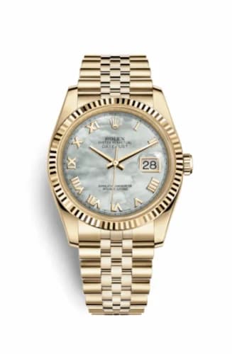 Rolex Datejust 36 Yellow Gold Fluted / Jubilee / MOP Roman 116238-0077 — фото часов Rolex Datejust 36 Yellow Gold Fluted / Jubilee / MOP Roman 116238-0077 — фото часов