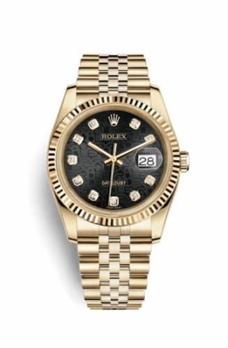 Rolex Datejust 36 Yellow Gold Fluted / Jubilee / Black Computer 116238-0078 — фото часов Rolex Datejust 36 Yellow Gold Fluted / Jubilee / Black Computer 116238-0078 — фото часов