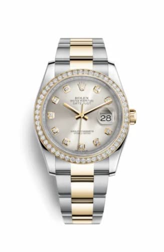 Rolex Datejust 36 Rolesor Yellow Diamond / Oyster / Silver Diamond 116243-0012 — фото часов Rolex Datejust 36 Rolesor Yellow Diamond / Oyster / Silver Diamond 116243-0012 — фото часов