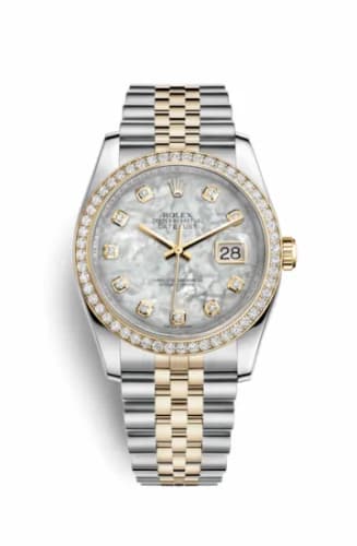 Rolex Datejust 36 Rolesor Yellow Diamond / Jubilee / MOP 116243-0018 — фото часов Rolex Datejust 36 Rolesor Yellow Diamond / Jubilee / MOP 116243-0018 — фото часов