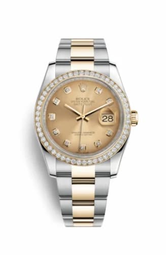 Rolex Datejust 36 Rolesor Yellow Diamond / Oyster/ Champagne Diamond 116243-0031 — фото часов Rolex Datejust 36 Rolesor Yellow Diamond / Oyster/ Champagne Diamond 116243-0031 — фото часов