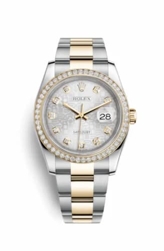 Rolex Datejust 36 Rolesor Yellow Diamond / Oyster / Silver Computer 116243-0035 — фото часов Rolex Datejust 36 Rolesor Yellow Diamond / Oyster / Silver Computer 116243-0035 — фото часов
