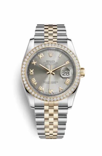 Rolex Datejust 36 Rolesor Yellow Diamond / Jubilee / Steel Roman 116243-0045 — фото часов Rolex Datejust 36 Rolesor Yellow Diamond / Jubilee / Steel Roman 116243-0045 — фото часов