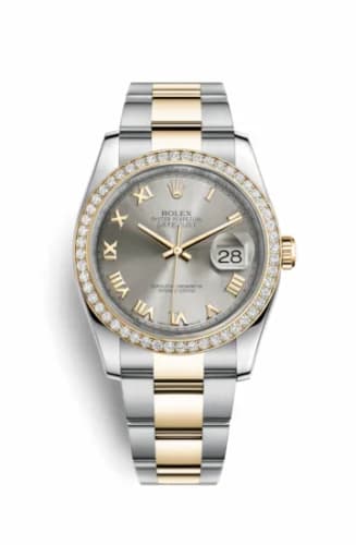 Rolex Datejust 36 Rolesor Yellow Diamond / Oyster / Steel Roman 116243-0058 — фото часов Rolex Datejust 36 Rolesor Yellow Diamond / Oyster / Steel Roman 116243-0058 — фото часов