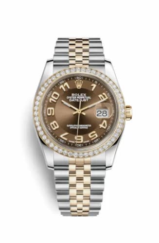 Rolex Datejust 36 Rolesor Yellow Diamond / Jubilee / Bronze Arabic 116243-0075 — фото часов Rolex Datejust 36 Rolesor Yellow Diamond / Jubilee / Bronze Arabic 116243-0075 — фото часов