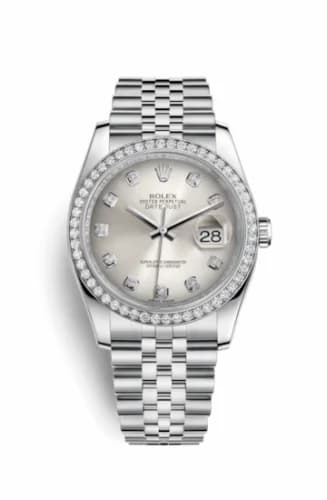 Rolex Datejust 36 Stainless Steel Diamond / Jubilee / Silver Diamonds 116244-0001 — фото часов Rolex Datejust 36 Stainless Steel Diamond / Jubilee / Silver Diamonds 116244-0001 — фото часов