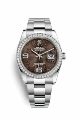 Rolex Datejust 36 Stainless Steel Diamond / Oyster / Bronze Floral 116244-0006 — фото часов Rolex Datejust 36 Stainless Steel Diamond / Oyster / Bronze Floral 116244-0006 — фото часов