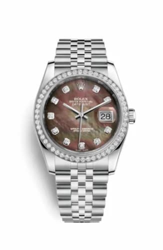 Rolex Datejust 36 Stainless Steel Diamond / Jubilee / Black MOP 116244-0012 — фото часов Rolex Datejust 36 Stainless Steel Diamond / Jubilee / Black MOP 116244-0012 — фото часов