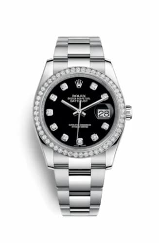Rolex Datejust 36 Stainless Steel Diamond / Oyster / Black Diamond 116244-0017 — фото часов Rolex Datejust 36 Stainless Steel Diamond / Oyster / Black Diamond 116244-0017 — фото часов