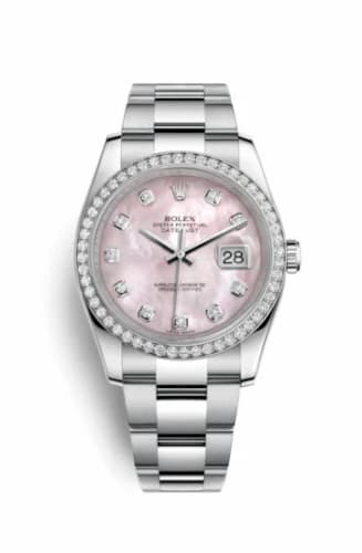 Rolex Datejust 36 Stainless Steel Diamond / Oyster / Pink MOP 116244-0018 — фото часов Rolex Datejust 36 Stainless Steel Diamond / Oyster / Pink MOP 116244-0018 — фото часов