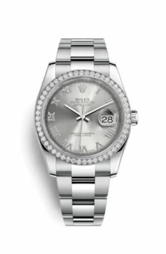 Rolex Datejust 36 Stainless Steel Diamond / Oyster / Rhodium Roman 116244-0028 — фото часов Rolex Datejust 36 Stainless Steel Diamond / Oyster / Rhodium Roman 116244-0028 — фото часов
