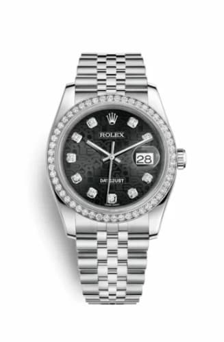 Rolex Datejust 36 Stainless Steel Diamond / Jubilee / Black Computer 116244-0029 — фото часов Rolex Datejust 36 Stainless Steel Diamond / Jubilee / Black Computer 116244-0029 — фото часов