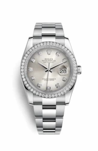 Rolex Datejust 36 Stainless Steel Diamond / Oyster / Silver Diamonds 116244-0033 — фото часов Rolex Datejust 36 Stainless Steel Diamond / Oyster / Silver Diamonds 116244-0033 — фото часов