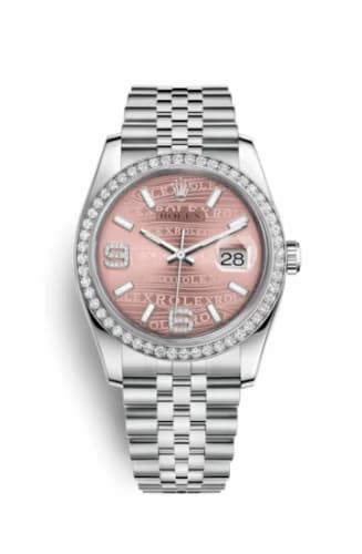 Rolex Datejust 36 Stainless Steel Diamond / Jubilee / Pink Wave 116244-0036 — фото часов Rolex Datejust 36 Stainless Steel Diamond / Jubilee / Pink Wave 116244-0036 — фото часов