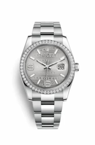 Rolex Datejust 36 Stainless Steel Diamond/ Oyster / Rhodium Wave 116244-0038 — фото часов Rolex Datejust 36 Stainless Steel Diamond/ Oyster / Rhodium Wave 116244-0038 — фото часов
