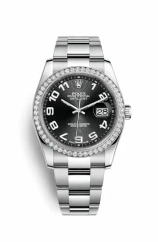 Rolex Datejust 36 Stainless Steel Diamond / Oyster / Black Arabic 116244-0042 — фото часов Rolex Datejust 36 Stainless Steel Diamond / Oyster / Black Arabic 116244-0042 — фото часов