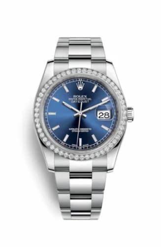 Rolex Datejust 36 Stainless Steel Diamond / Oyster / Blue 116244-0048 — фото часов Rolex Datejust 36 Stainless Steel Diamond / Oyster / Blue 116244-0048 — фото часов