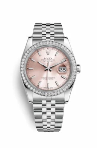 Rolex Datejust 36 Stainless Steel Diamond / Jubilee / Pink 116244-0050 — фото часов Rolex Datejust 36 Stainless Steel Diamond / Jubilee / Pink 116244-0050 — фото часов